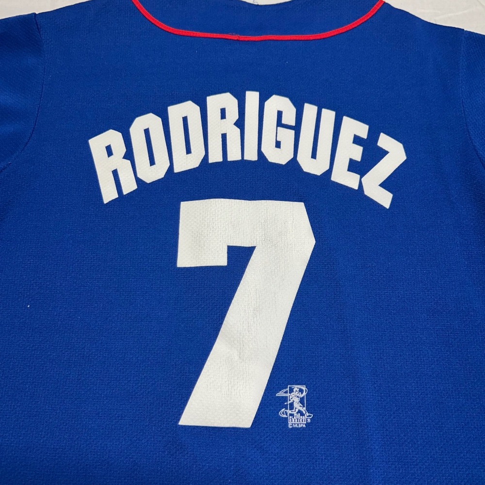 Vintage Texas Rangers Alex Rodriguez #7 Jersey Blue Off The Bench Mens Medium - Picture 8 of 10